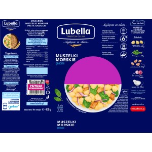 Lubella Gnocchi Makaron Muszelki morskie 400 g X12