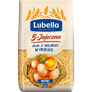 Lubella Jajeczna 5 jaj Makaron nitki 400 g X12