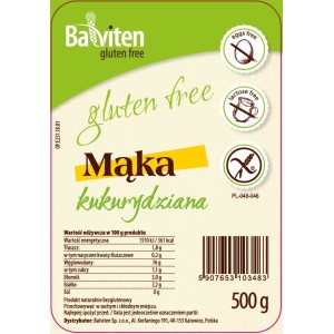 Balviten Mąka kukurydziana 500g. Produkt bezglutenowy