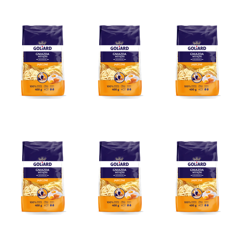 Makaron Gniazda Wstążki Goliard 400g X6
