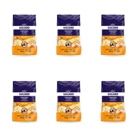 Makaron Gniazda Wstążki Goliard 400g X6
