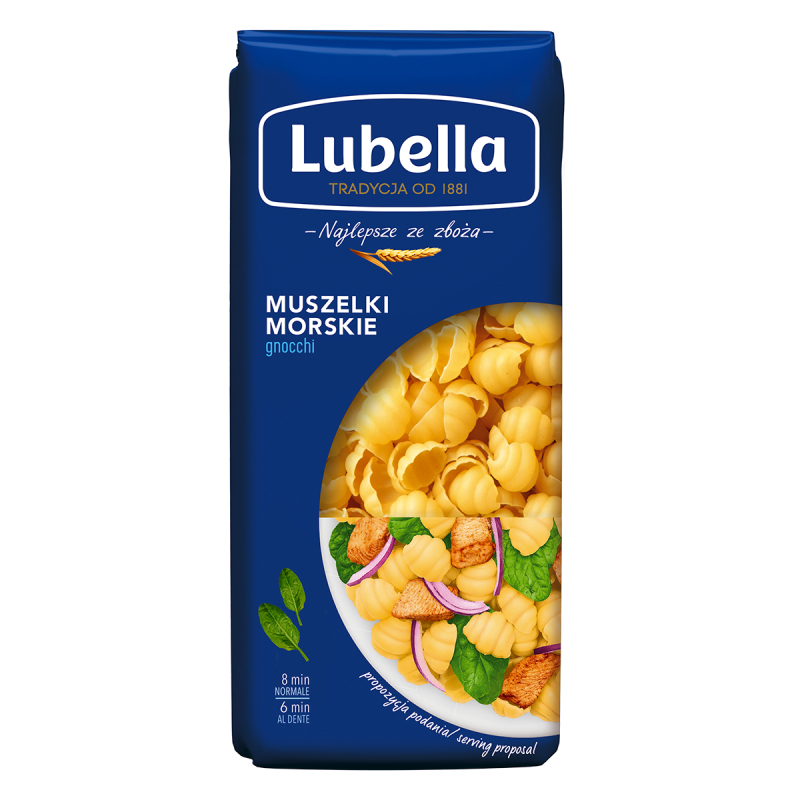 Lubella Gnocchi Makaron Muszelki morskie 400 g