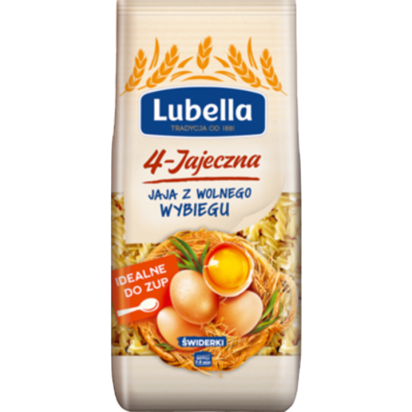 Lubella 4-jajeczna Makaron świderki 250 g