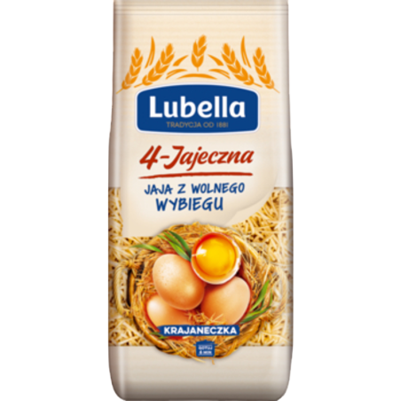 Makaron Krajaneczka Lubella 4 Jajeczny Delikatny Nitki do Zupy 200 g