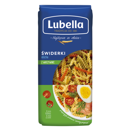Lubella Makaron świderki z warzywami eliche 400 g