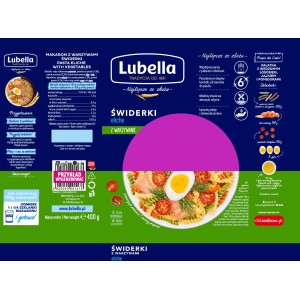 Lubella Makaron świderki z warzywami eliche 400 g