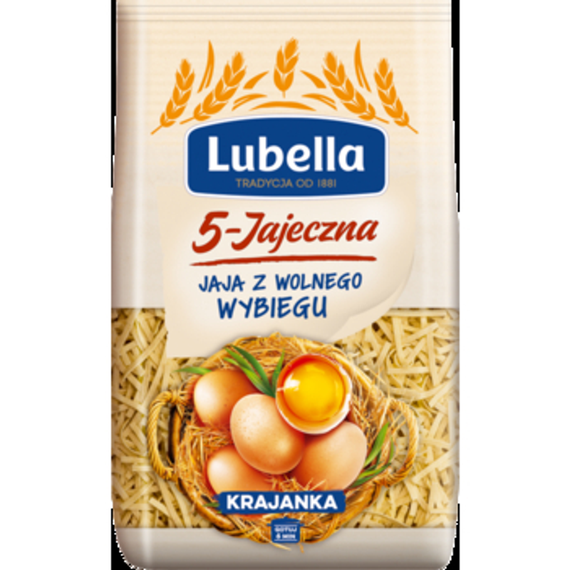 Lubella Jajeczna 5 jaj Makaron krajanka 400 g