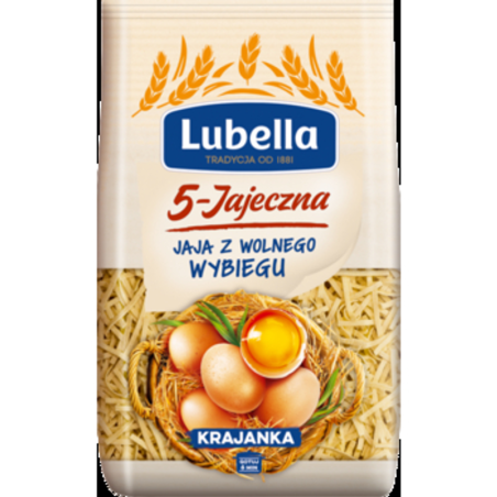 Lubella Jajeczna 5 jaj Makaron krajanka 400 g