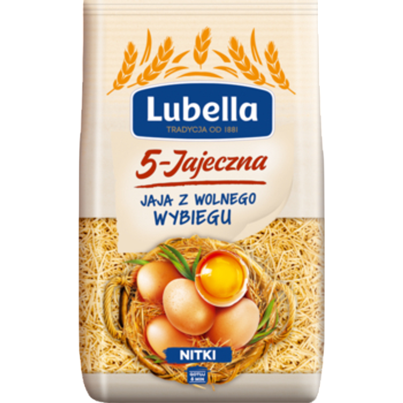 Lubella Jajeczna 5 jaj Makaron nitki 400 g