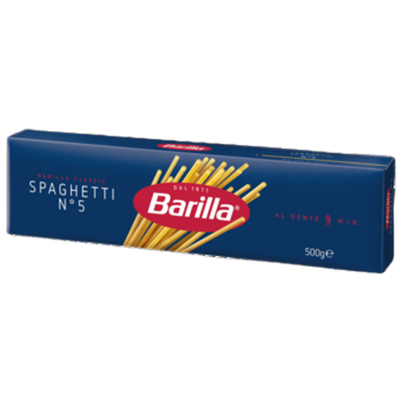 Makaron Włoski Spaghetti n.5 z Pszenicy Durum Długi - Barilla 500 g