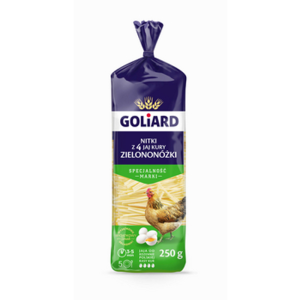 Makaron Goliard Nitki Pszenny Jajeczny z Jaj Kury Zielononóżki Durum 250 g