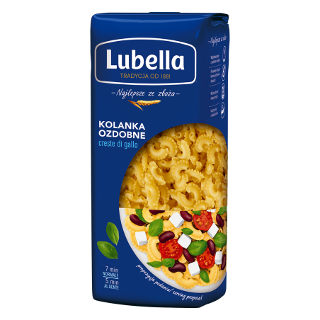 Lubella Creste di Gallo Makaron Kolanka ozdobne 400 g