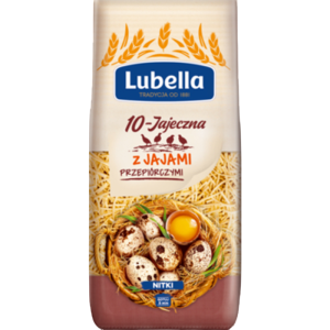 Lubella 10-jajeczna z jajami przepiórczymi Makaron nitki 250 g