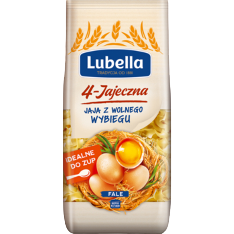 Lubella 4-jajeczna Makaron fale 250 g