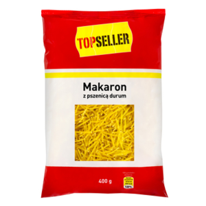 TOPSELLER Makaron Pszenny Nitki z Durum - Bezjajeczny Idealny do Zup 400g