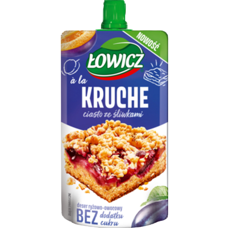 Łowicz deser ryżowo-owocowy kruche ciasto ze śliwkami 100 g