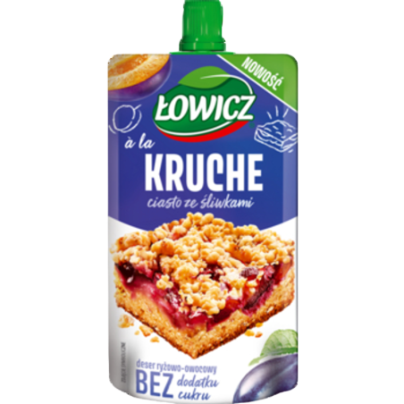 Łowicz deser ryżowo-owocowy kruche ciasto ze śliwkami 100 g