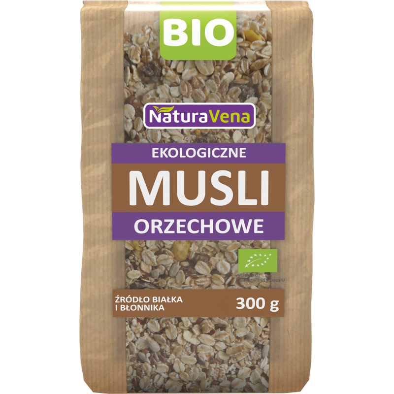 NATURAVENA Ekologiczne musli orzechowe 300g
