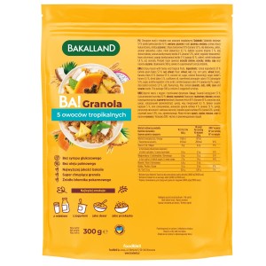 BA! Granola 5 owoców tropikalnych 300g Bakalland