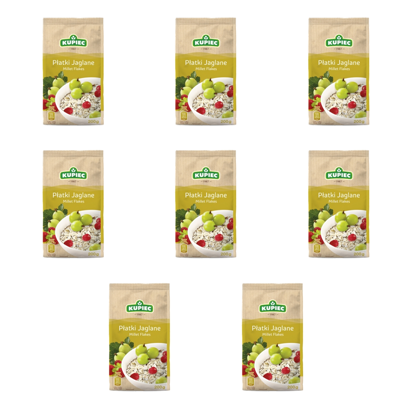 Kupiec Płatki jaglane 200g X8