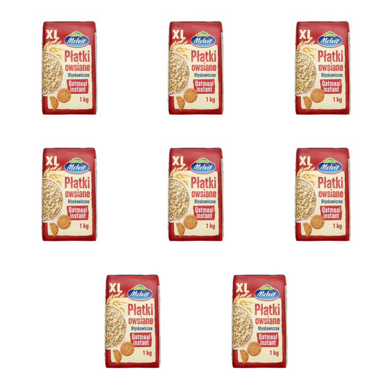Melvit Płatki owsiane błyskawiczne 1kg XL X8