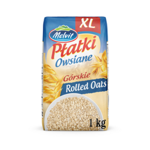 Melvit Płatki owsiane górskie 1kg XL X8