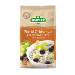 KUPIEC Płatki orkiszowe pełnoziarniste 200g