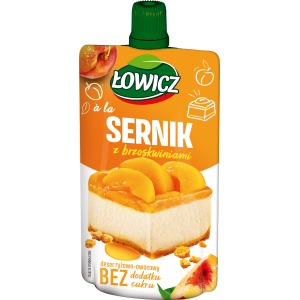 Łowicz deser ryżowo-owocowy a'la sernik z brzoskwiniami 100 g