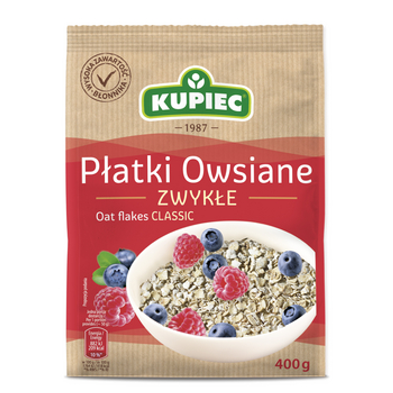Kupiec Płatki owsiane zwykłe 400g