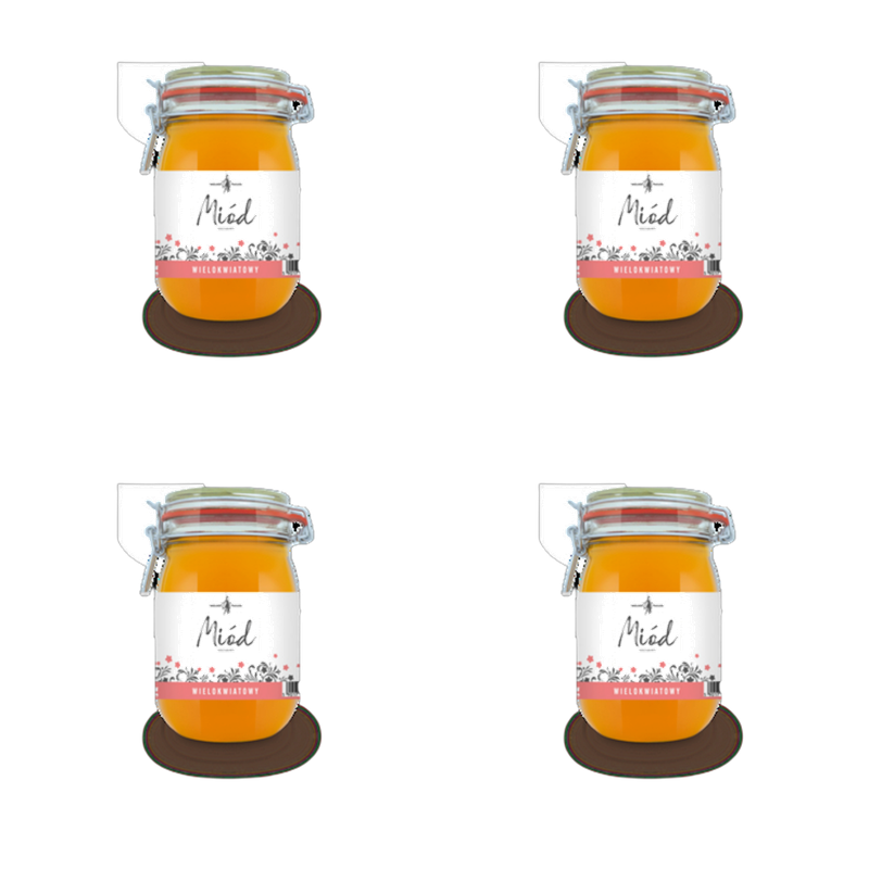 Miód wielokwiatowy Królowa Pszczół 1,4 kg komfort X4