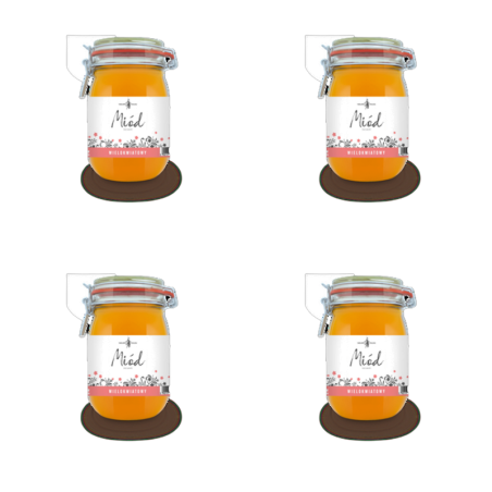 Miód wielokwiatowy Królowa Pszczół 1,4 kg komfort X4