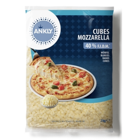 Ser Mozzarella 40 % f.i.d.m. granulat 2kg Ankly