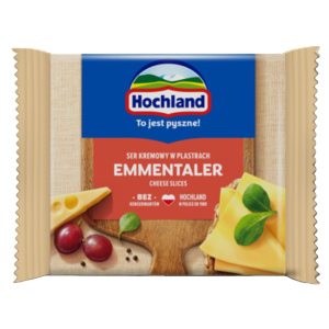 Hochland Emmentaler. Ser kremowy topiony w plastrach z Emmentalerem 130g