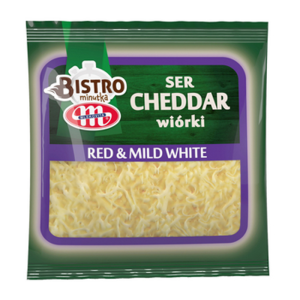 Mlekovita Ser Cheddar Red & Mild White wiórki 300g