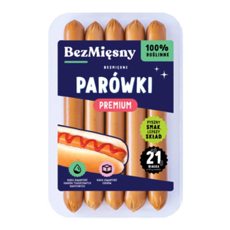 Bezmięsne Parówki Premium 160g BEZMIĘSNY