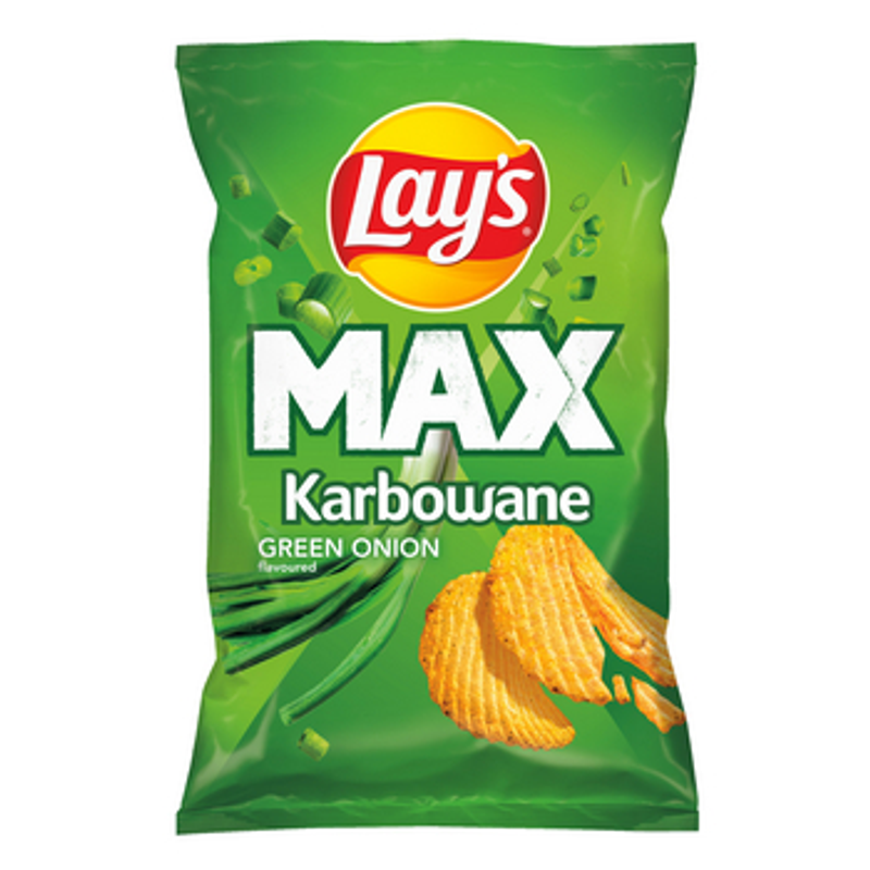 Chipsy Ziemniaczane Cebulowe Lay's Max Karbowane Zielona Cebulka 120g