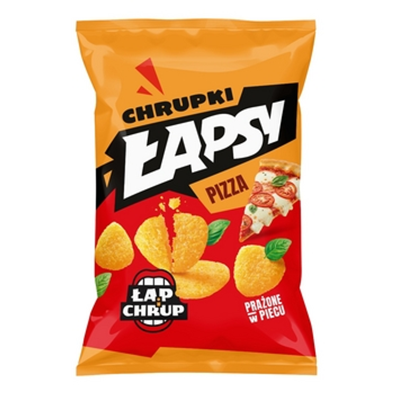 ŁAPSY Chrupki kukurydziane o smaku pizzy 150 g