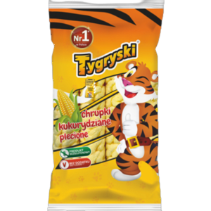 Tygryski Chrupki kukurydziane plecione 70g