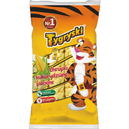 Tygryski Chrupki kukurydziane plecione 70g