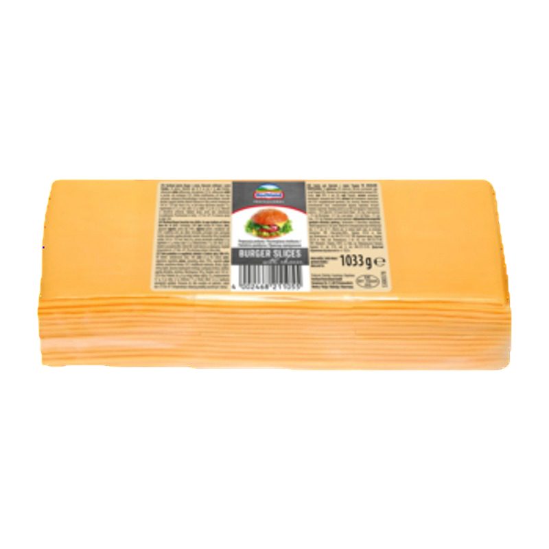 Hochland Plastry Burger z serem, tłuszczem roślinnym i serem Cheddar 1033g