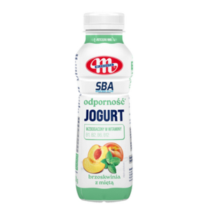 Mlekovita Jogurt brzoskwinia z miętą wzbogacony SBA 330g