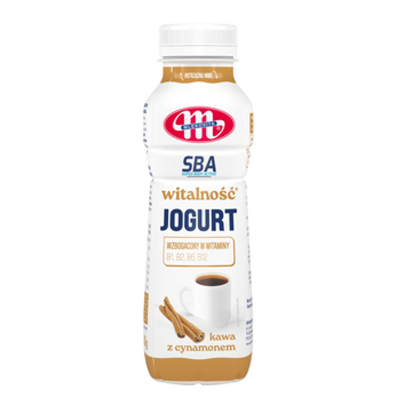 Mlekovita Jogurt kawa z cynamonem wzbogacony SBA 330g