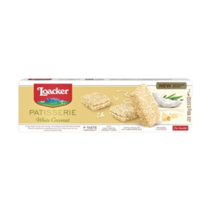 Loacker GRAN PASTICCERIA wafle z kremem kokosowym w białej czekoladzie 100 G