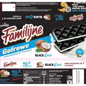 Wafle Familijne Gofrowe Black Coco 140g