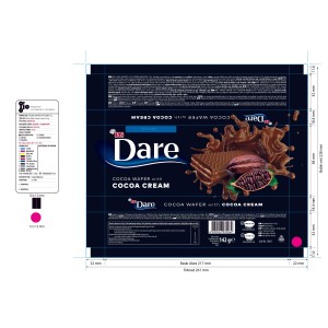 DARE - wafel kakaowy z kremem kakaowym 142g