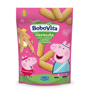 BoboVita Ciasteczka pszenno-orkiszowe z jabłkiem i brzoskwinią po 1. roku życia 150g