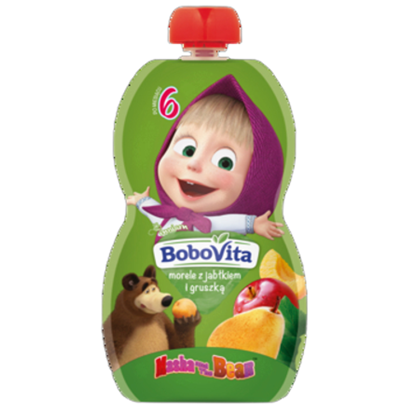 BoboVita Mus Morele z Jabłkiem i Gruszką po 6 miesiącu 100 g