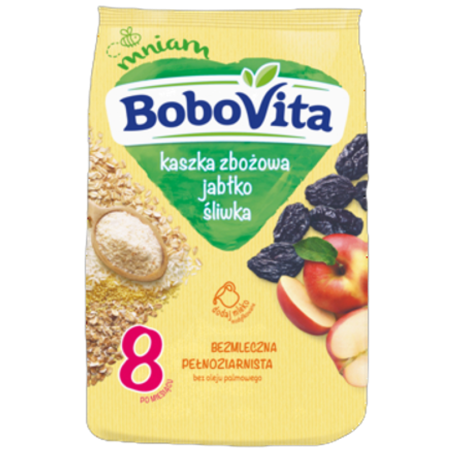 BoboVita Kaszka zbożowa jabłko śliwka po 8 miesiącu 180 g
