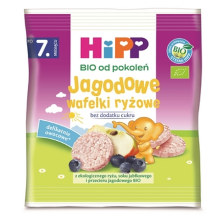 HiPP BIO Jagodowe wafelki ryżowe 30g