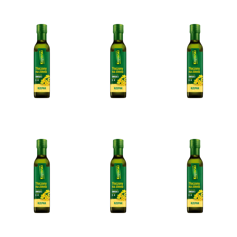 Kujawski olej z rzepaku nierafinowany tłoczony na zimno 250 ml X6